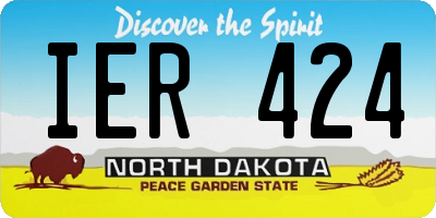 ND license plate IER424