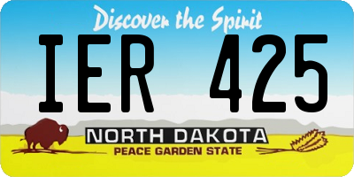 ND license plate IER425