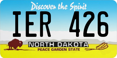 ND license plate IER426