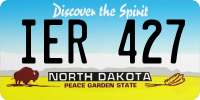 ND license plate IER427
