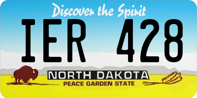ND license plate IER428
