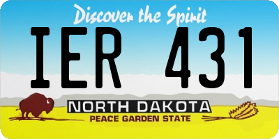ND license plate IER431