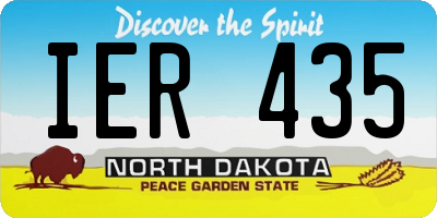 ND license plate IER435
