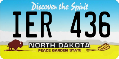 ND license plate IER436