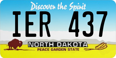 ND license plate IER437