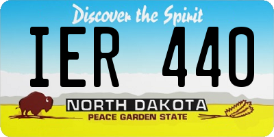ND license plate IER440