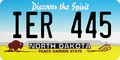 ND license plate IER445