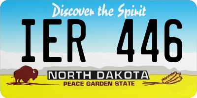 ND license plate IER446