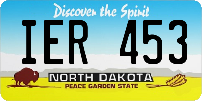 ND license plate IER453