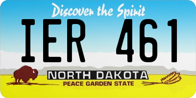 ND license plate IER461