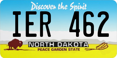 ND license plate IER462