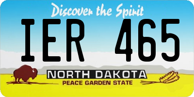 ND license plate IER465