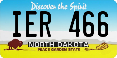 ND license plate IER466