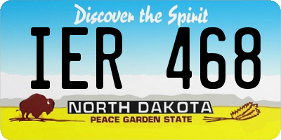 ND license plate IER468