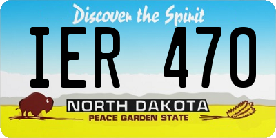 ND license plate IER470
