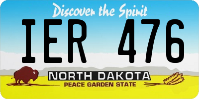 ND license plate IER476