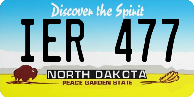 ND license plate IER477