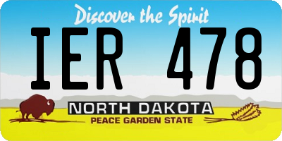 ND license plate IER478