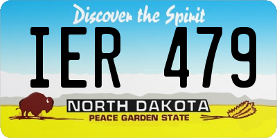 ND license plate IER479