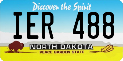 ND license plate IER488