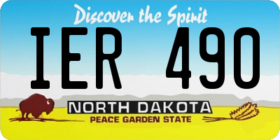 ND license plate IER490