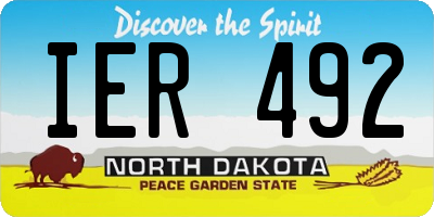 ND license plate IER492