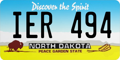 ND license plate IER494