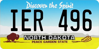 ND license plate IER496
