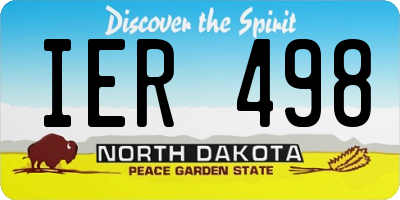 ND license plate IER498