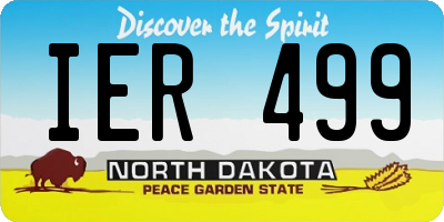 ND license plate IER499