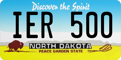 ND license plate IER500