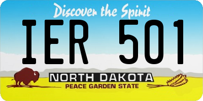 ND license plate IER501