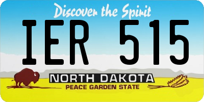 ND license plate IER515