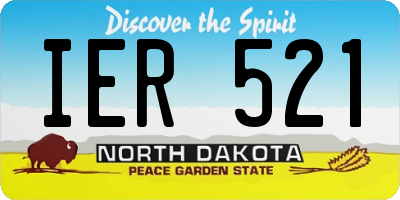 ND license plate IER521