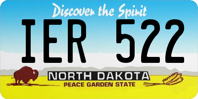 ND license plate IER522