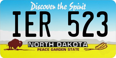 ND license plate IER523