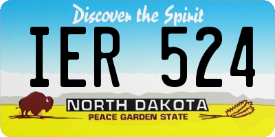 ND license plate IER524