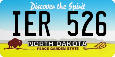 ND license plate IER526