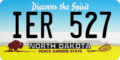 ND license plate IER527