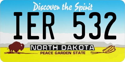 ND license plate IER532