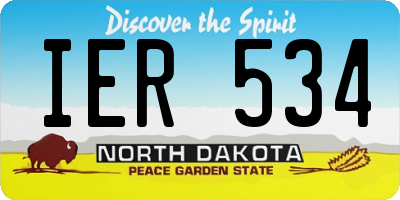 ND license plate IER534