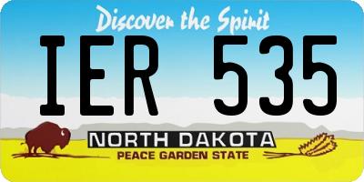 ND license plate IER535