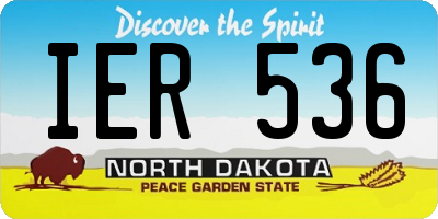 ND license plate IER536