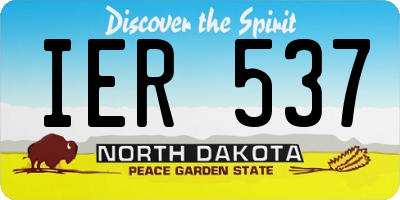 ND license plate IER537
