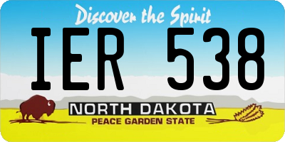 ND license plate IER538
