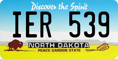 ND license plate IER539