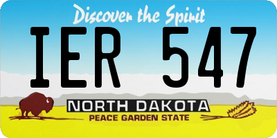ND license plate IER547