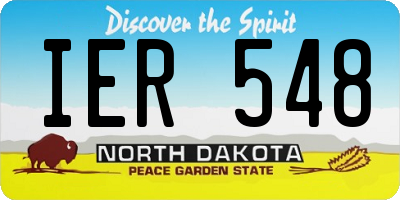 ND license plate IER548