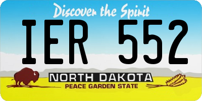 ND license plate IER552
