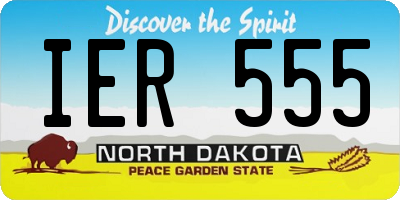 ND license plate IER555